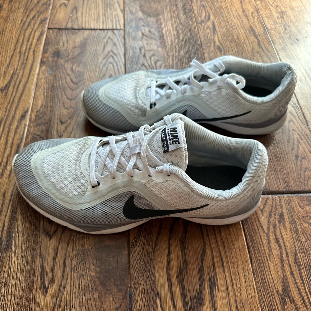 White Nike cheer sneakers
